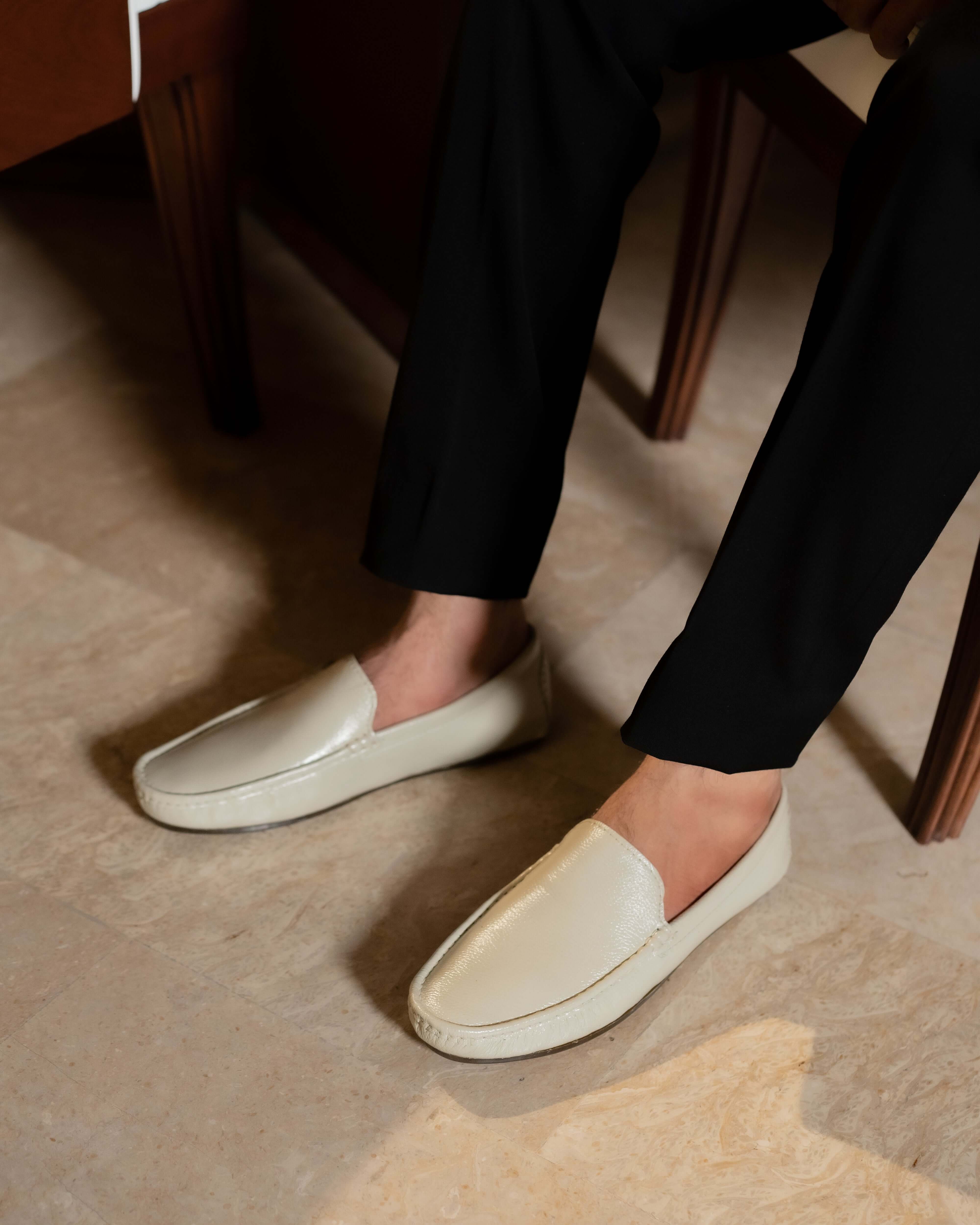 VENETIAN MOCCASIN OFF-WHITE