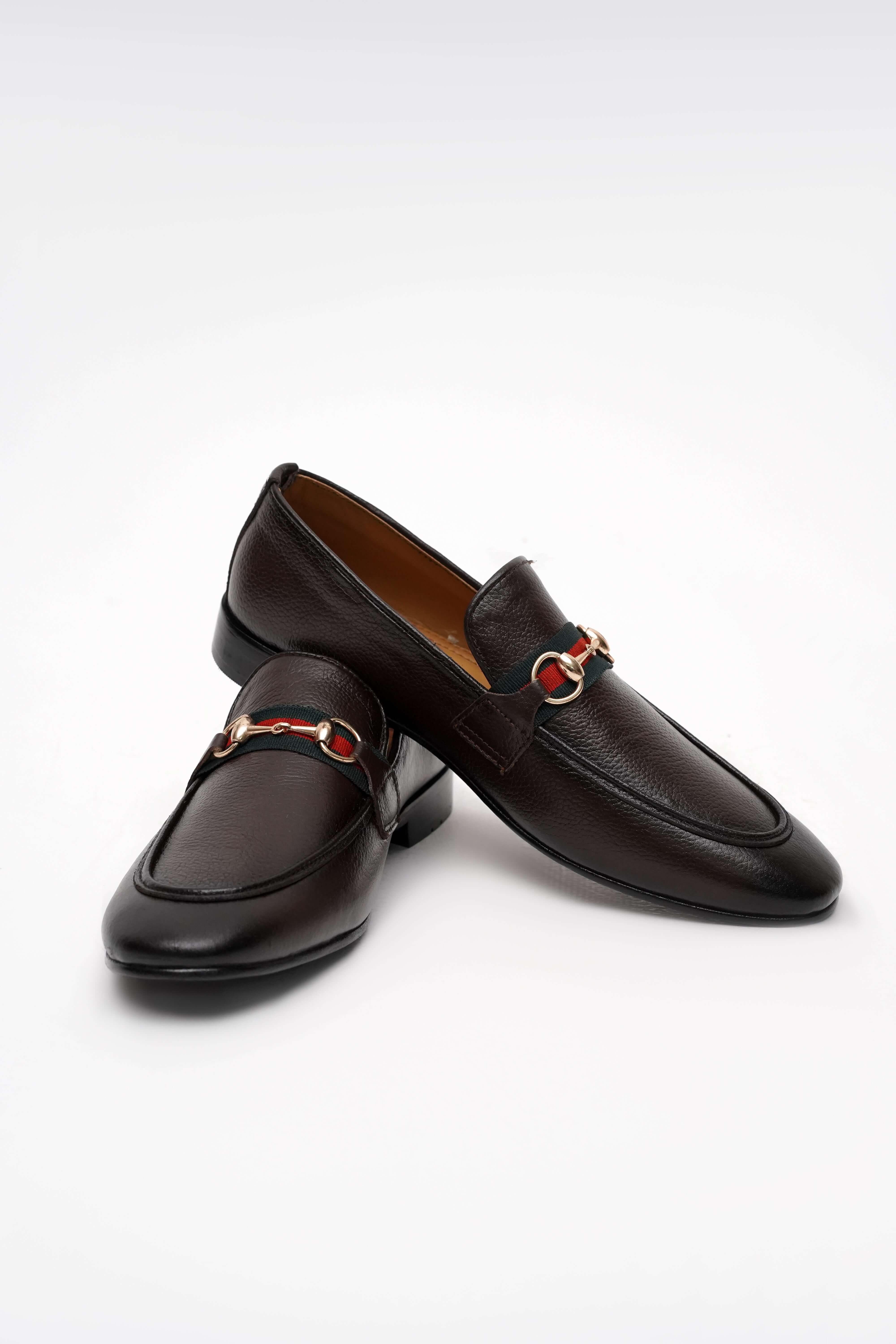 RICH BROWN CALF LEATHER HORSEBIT LOAFER (ROYAL STRAP)