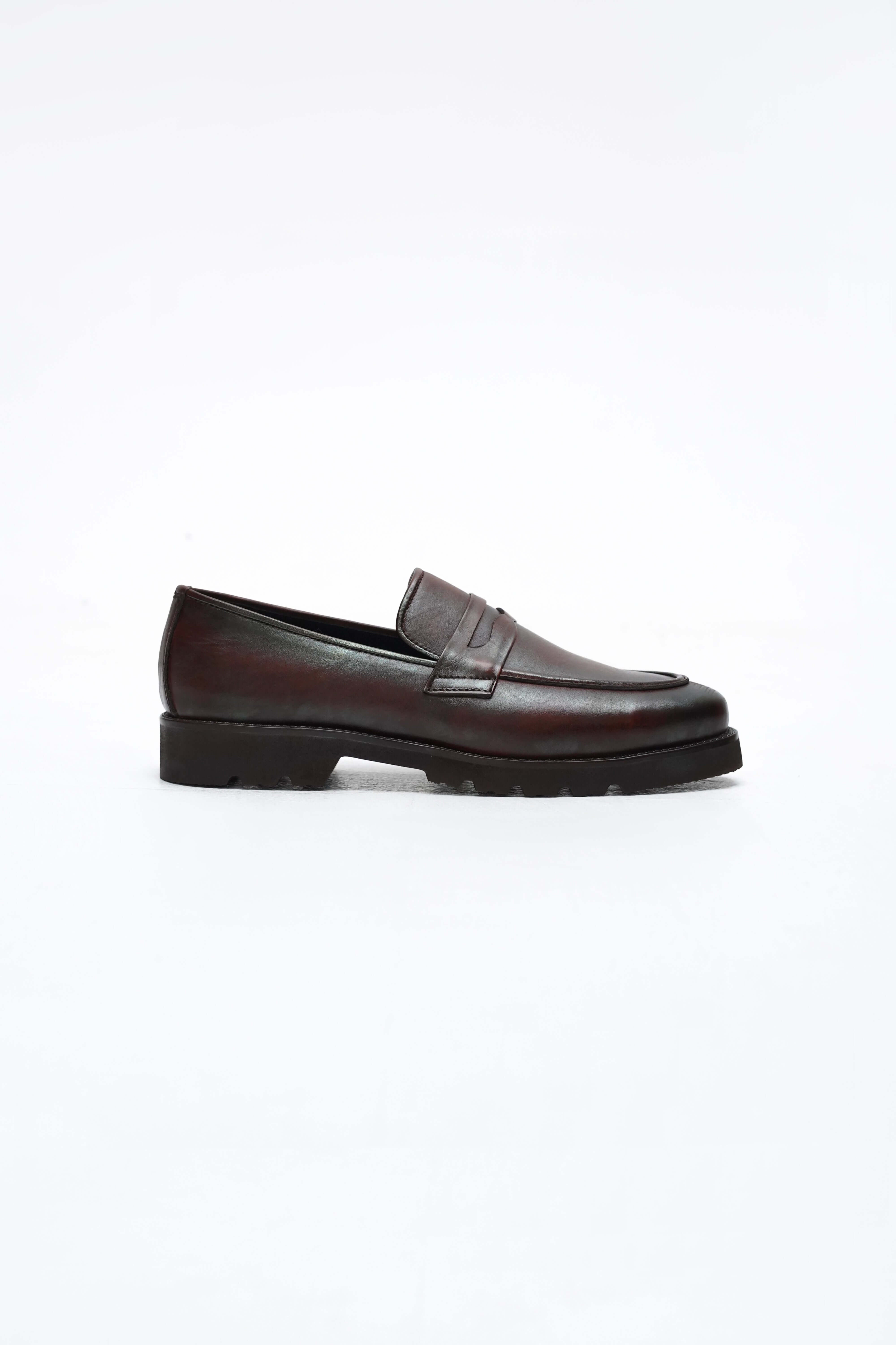 VINTAGE CHUNKY PENNY LOAFERS (DARK BROWN)