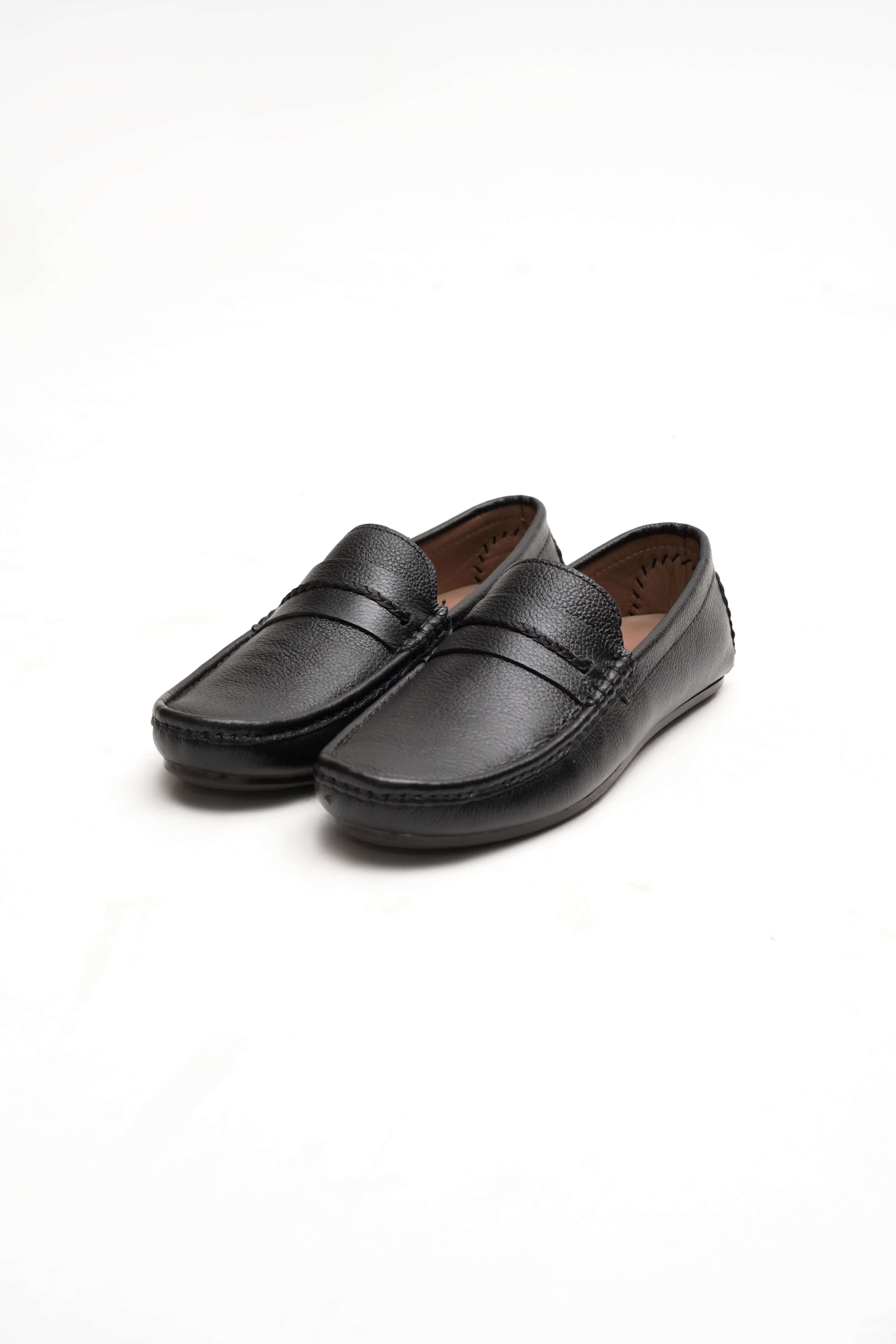 CLASSIC BLACK MOCCASIN PENNY LOAFERS