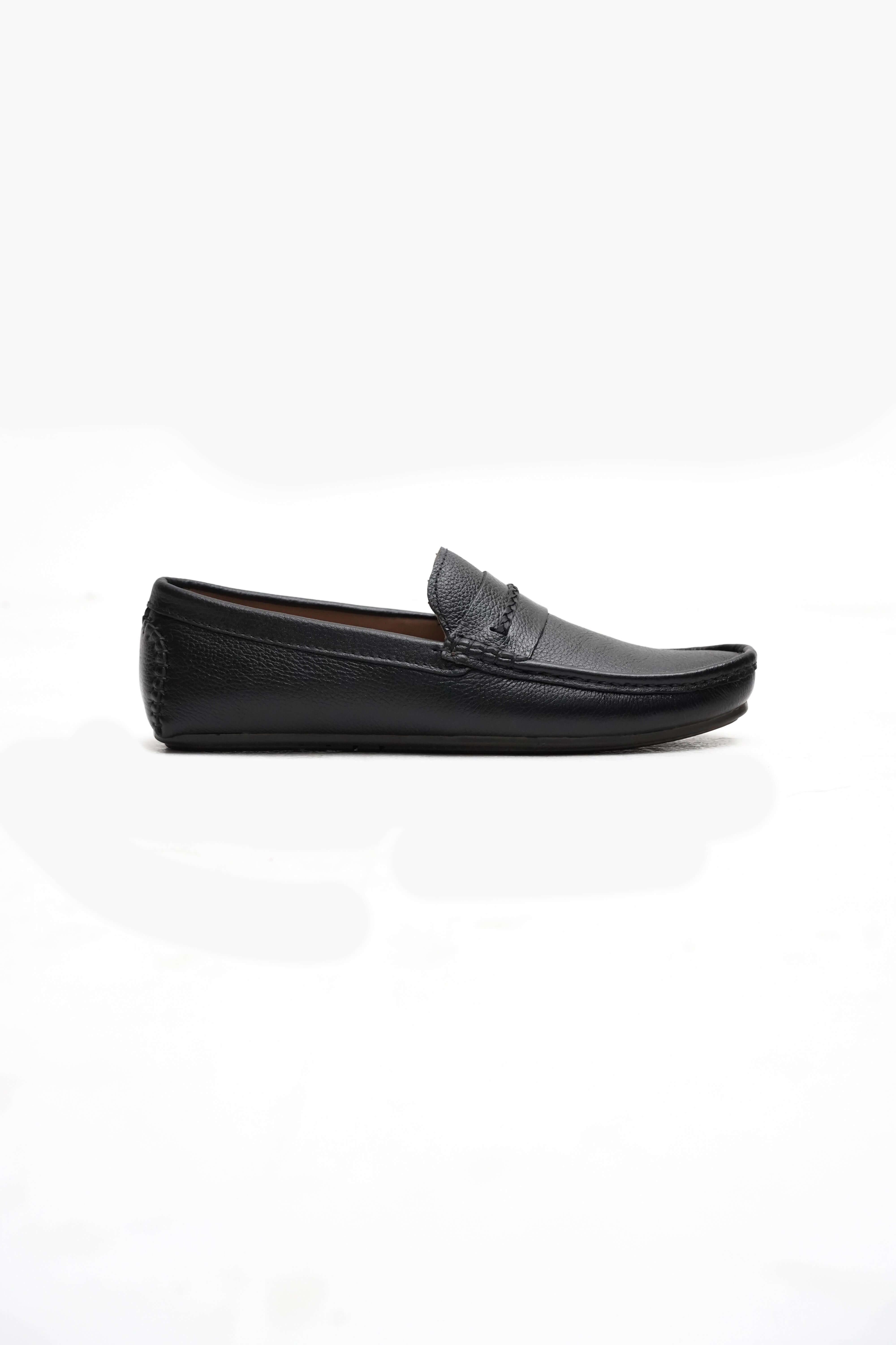 CLASSIC BLACK MOCCASIN PENNY LOAFERS