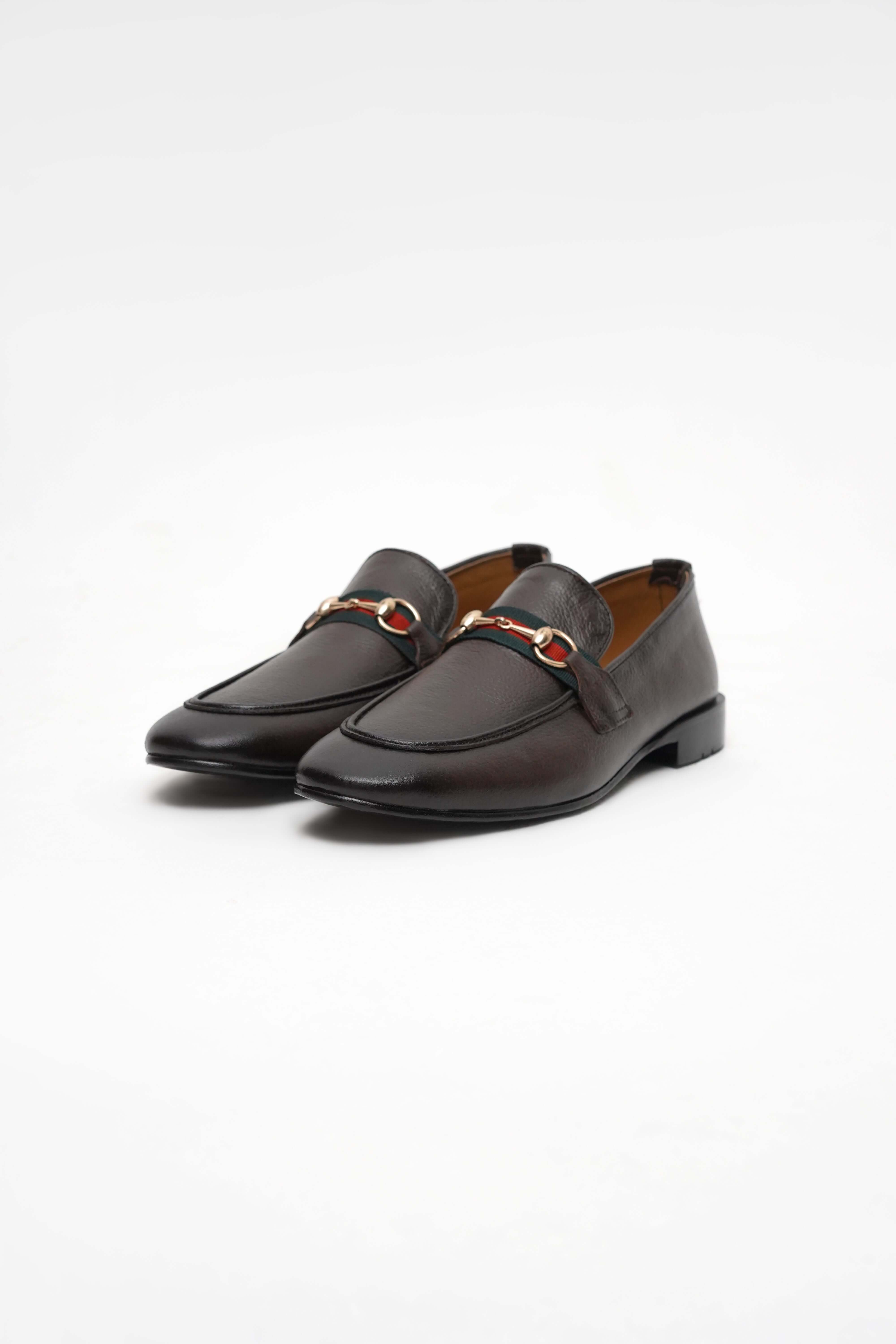 RICH BROWN CALF LEATHER HORSEBIT LOAFER (ROYAL STRAP)