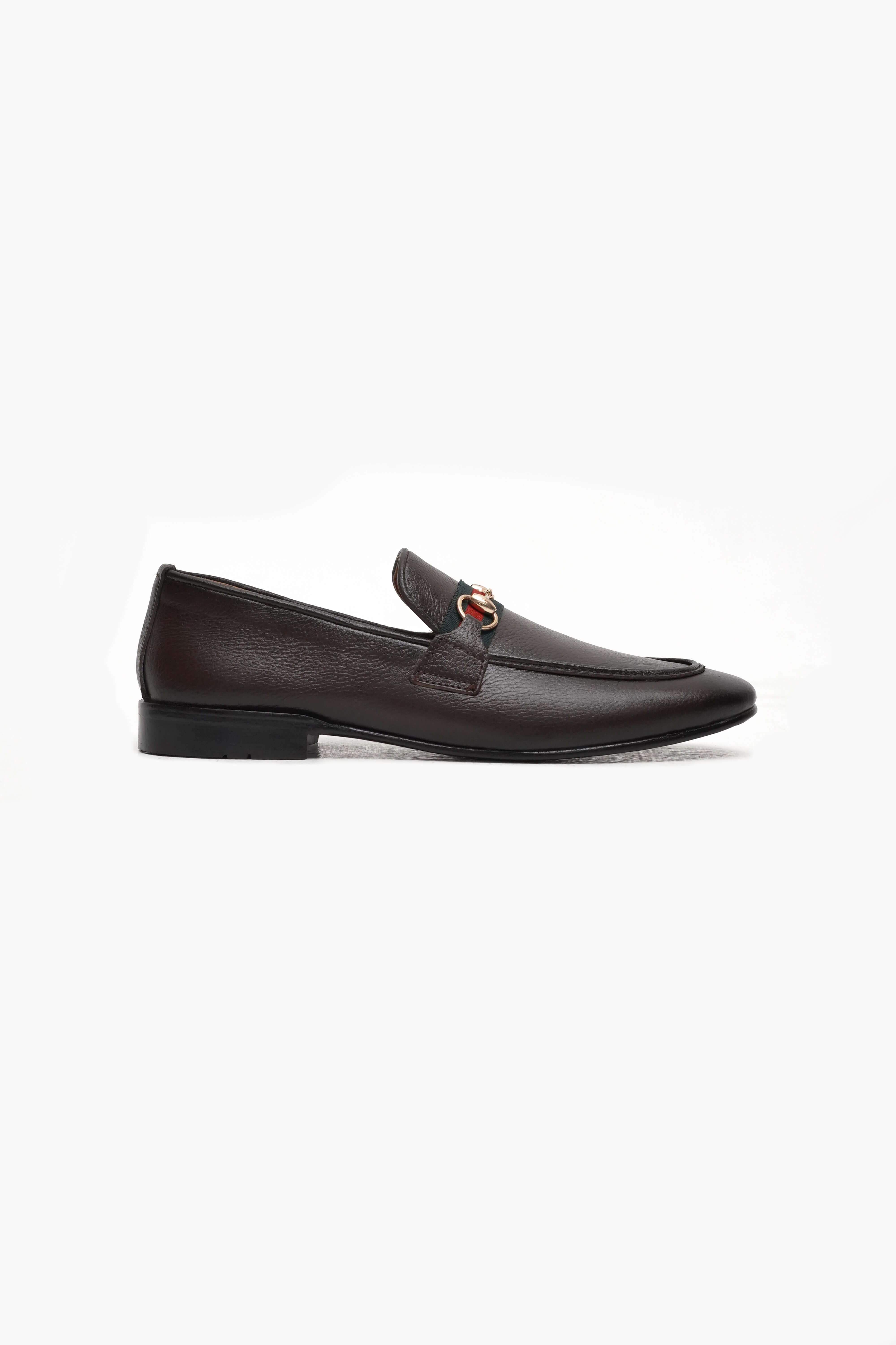 RICH BROWN CALF LEATHER HORSEBIT LOAFER (ROYAL STRAP)