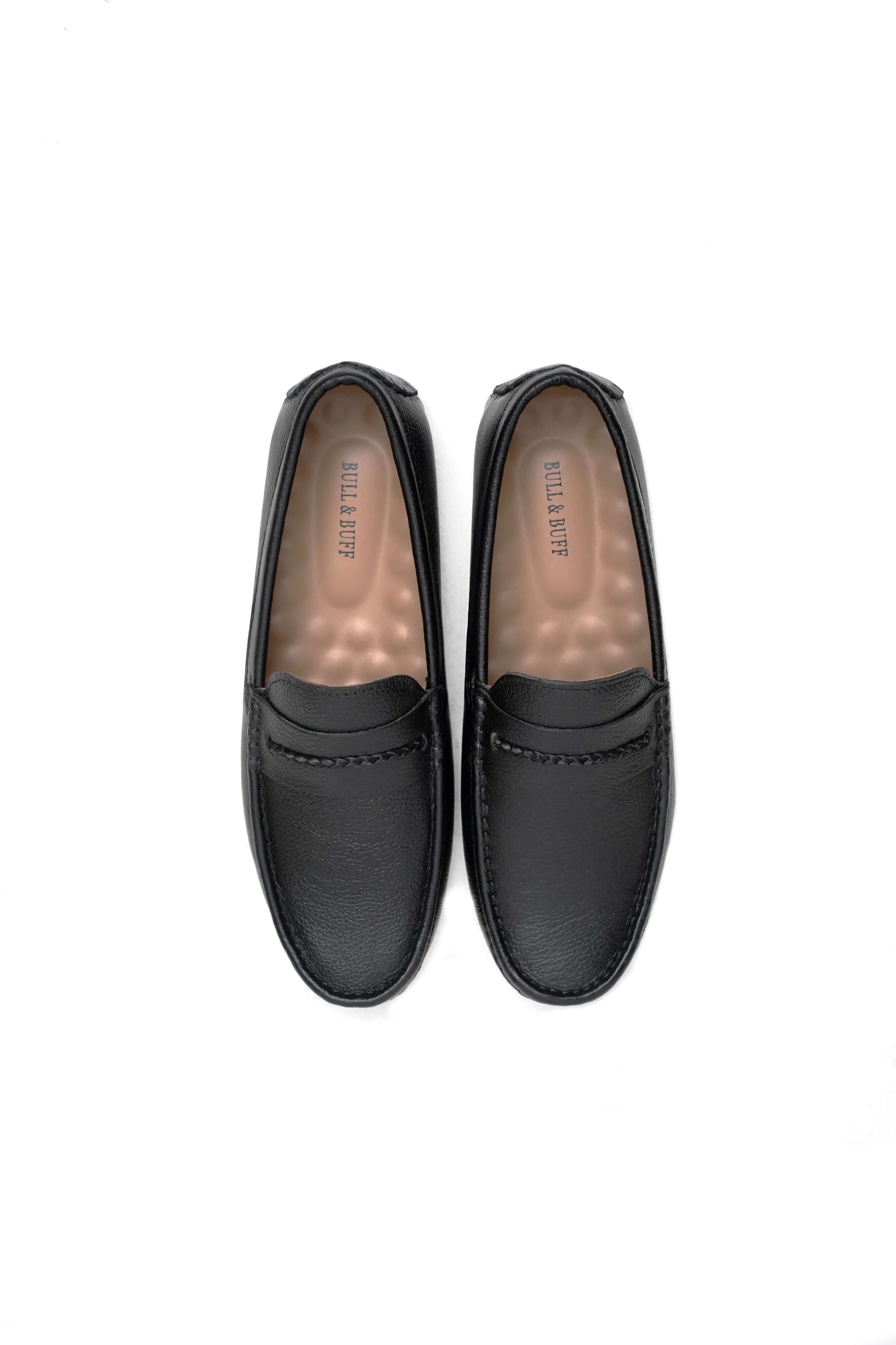 CLASSIC BLACK MOCCASIN PENNY LOAFERS