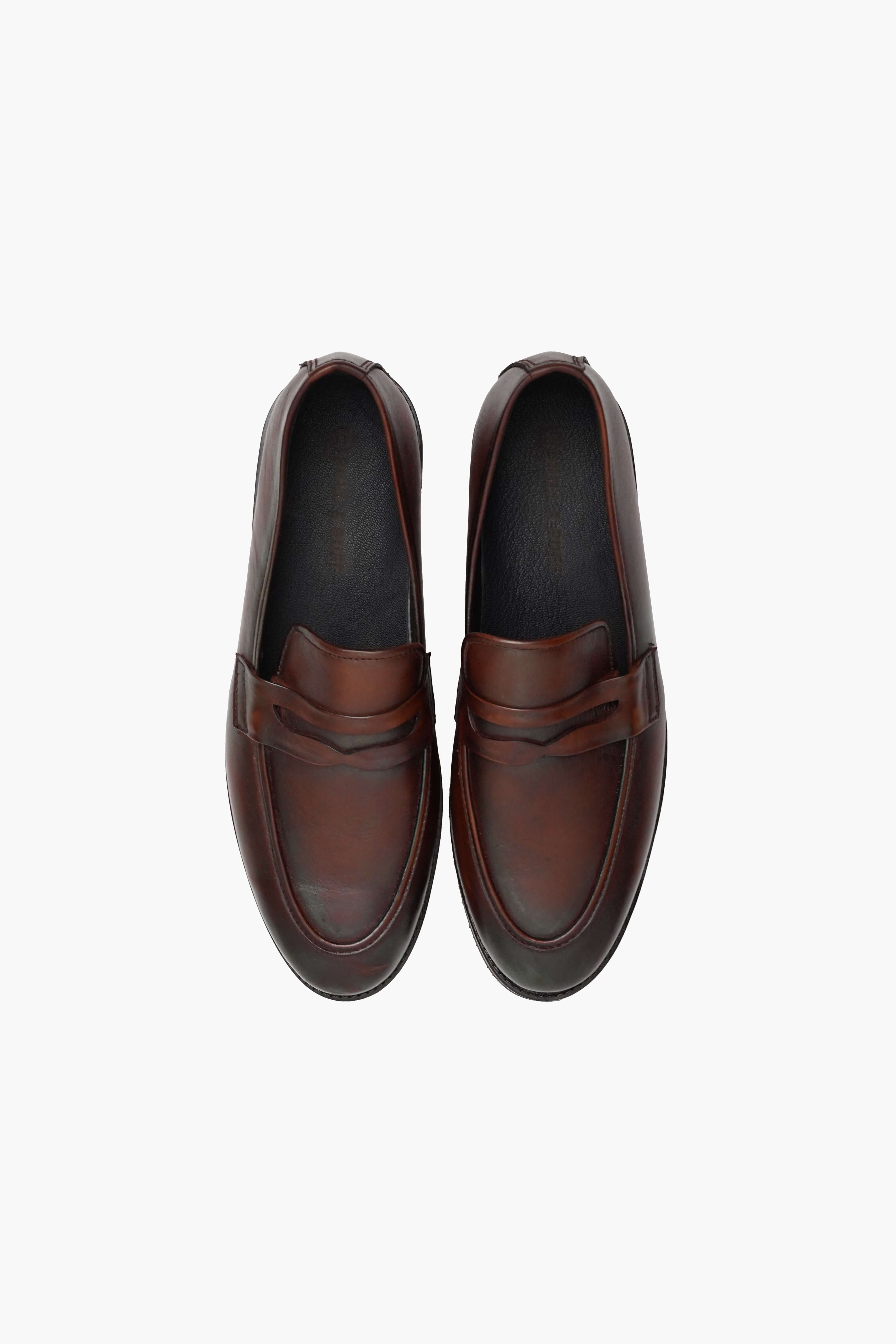 VINTAGE CHUNKY PENNY LOAFERS (DARK BROWN)