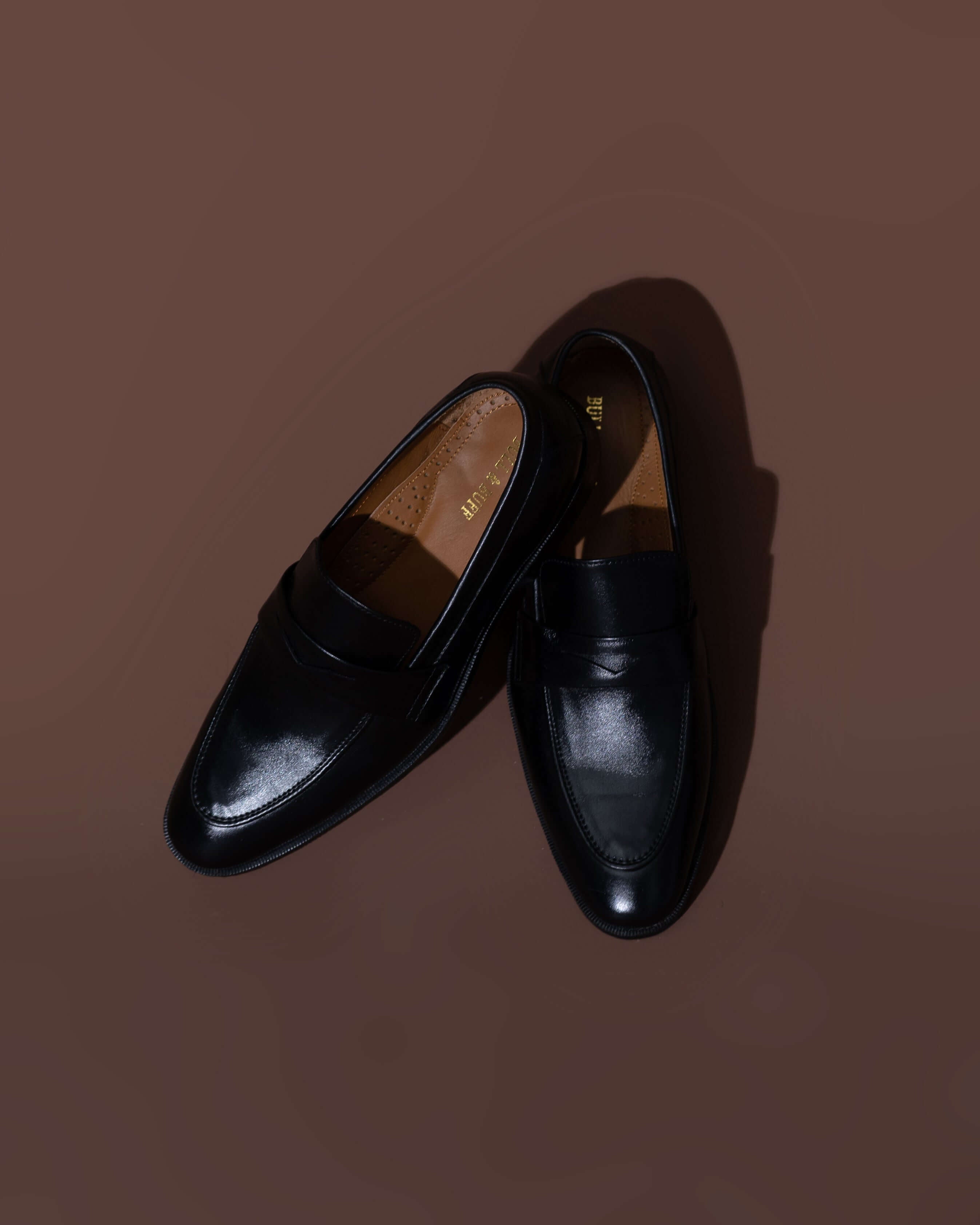 CLASSIC BLACK CALF LEATHER PENNY LOAFERS