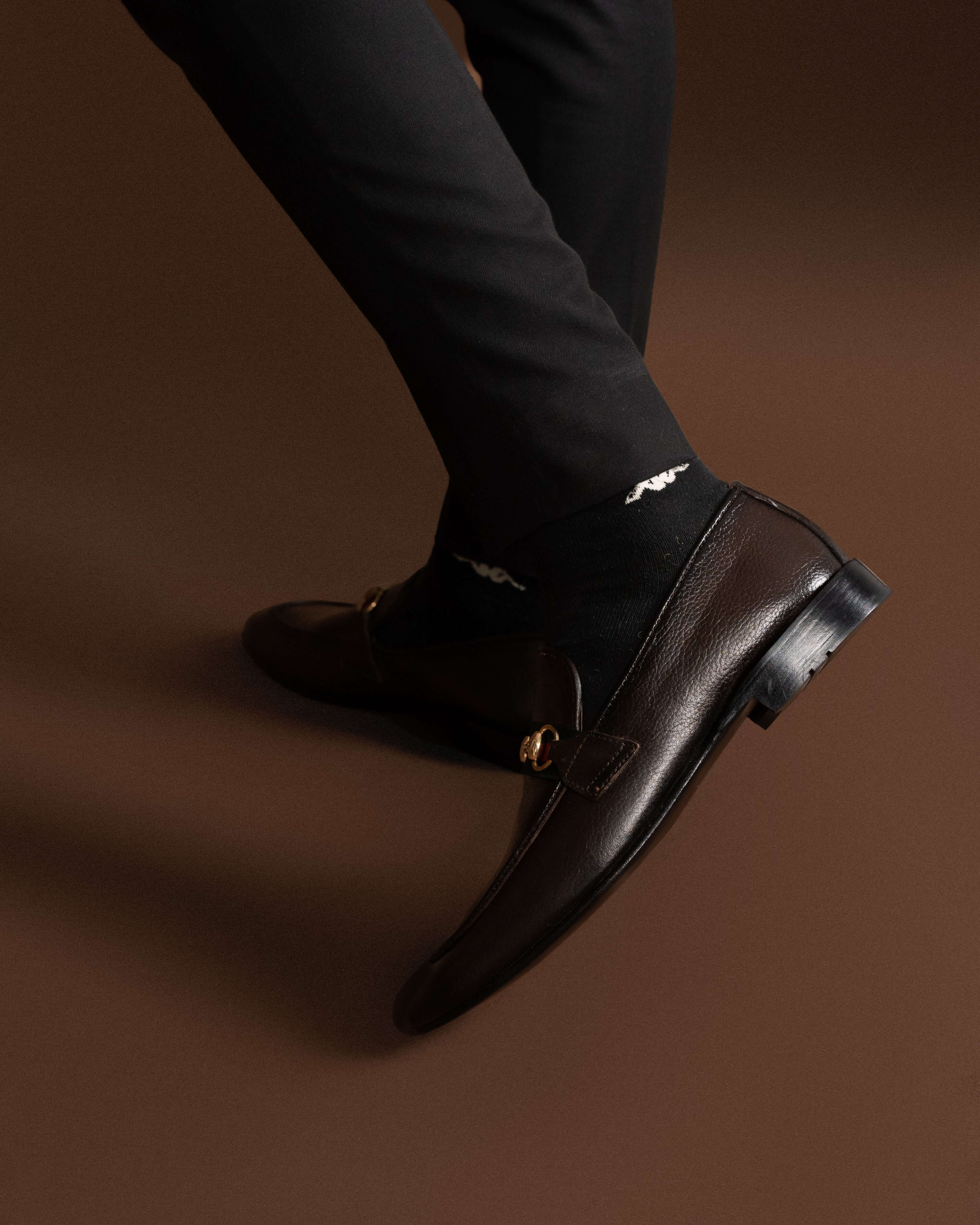 RICH BROWN CALF LEATHER HORSEBIT LOAFER (ROYAL STRAP)